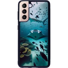 Samsung Galaxy S21 5G Case Hülle - Silikon schwarz Manta Lagune Reinigung