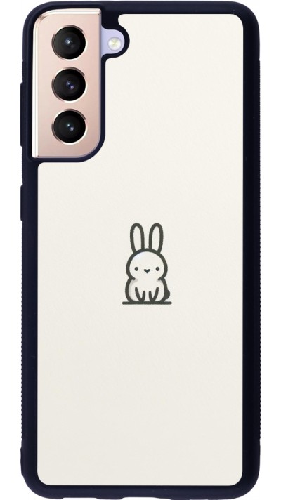 Samsung Galaxy S21 5G Case Hülle - Silikon schwarz Minimal Häschen Süße