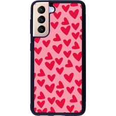 Samsung Galaxy S21 5G Case Hülle - Silikon schwarz Mom 2024 kleine Herzen