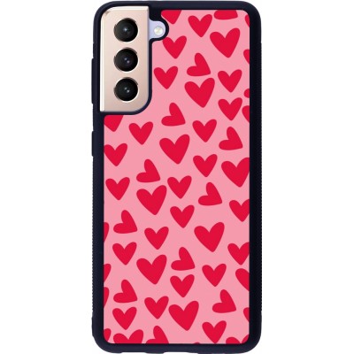 Samsung Galaxy S21 5G Case Hülle - Silikon schwarz Mom 2024 kleine Herzen