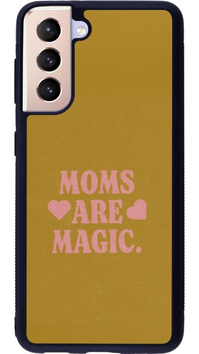 Coque Samsung Galaxy S21 5G - Silicone rigide noir Mom 2026 Are Magic