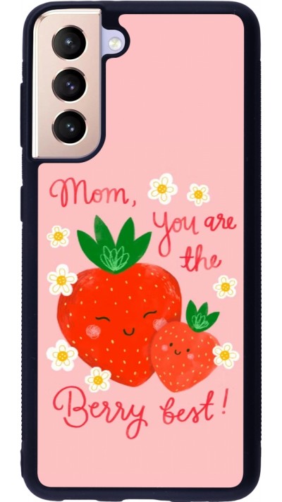 Coque Samsung Galaxy S21 5G - Silicone rigide noir Mom 2026 Berry best