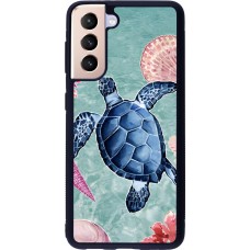 Samsung Galaxy S21 5G Case Hülle - Silikon schwarz Preppy Turtle