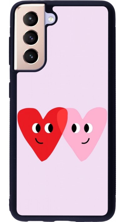 Coque Samsung Galaxy S21 5G - Silicone rigide noir Saint Valentines Day 26 Heart