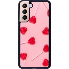 Samsung Galaxy S21 5G Case Hülle - Silikon schwarz Saint Valentines Day 26 Lollipop