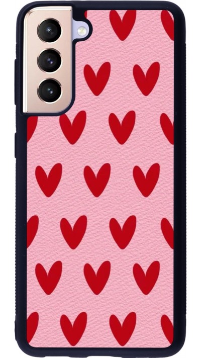 Coque Samsung Galaxy S21 5G - Silicone rigide noir Saint Valentines Day 26 Pattern heart
