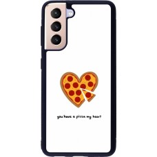 Samsung Galaxy S21 5G Case Hülle - Silikon schwarz Saint Valentines Day 26 You have my pizza heart