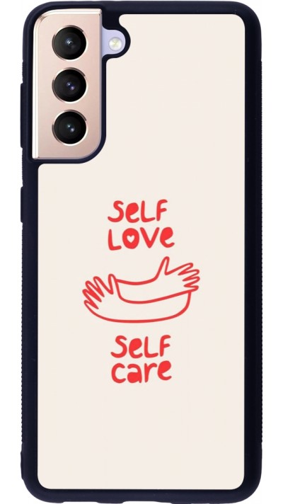 Coque Samsung Galaxy S21 5G - Silicone rigide noir Saint Valentines Day 26 Self love self care