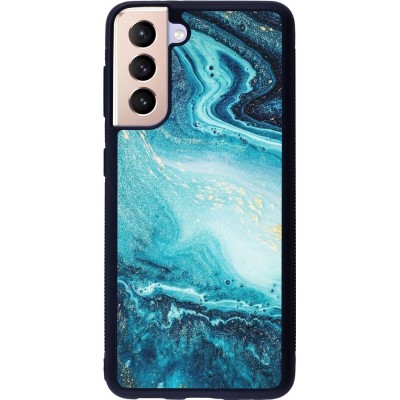 Hülle Samsung Galaxy S21 5G - Silikon schwarz Sea Foam Blue