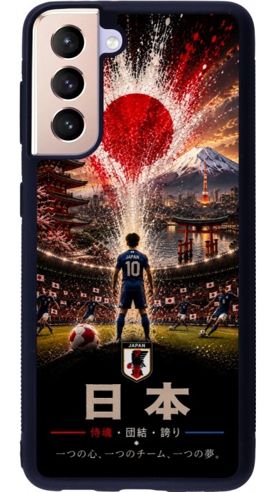Samsung Galaxy S21 5G Case Hülle - Silikon schwarz Fussball Japan splash 2026