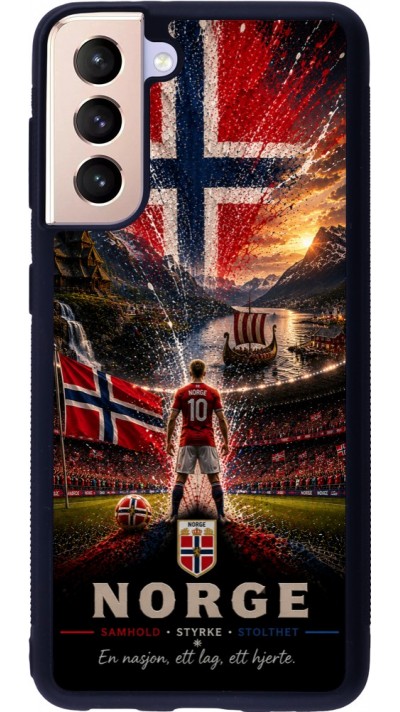 Samsung Galaxy S21 5G Case Hülle - Silikon schwarz Fussball Norwegen splash 2026