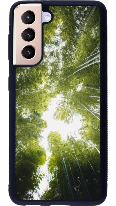 Samsung Galaxy S21 5G Case Hülle - Silikon schwarz Spring 23 forest blue sky