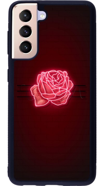 Samsung Galaxy S21 5G Case Hülle - Silikon schwarz Spring 23 neon rose