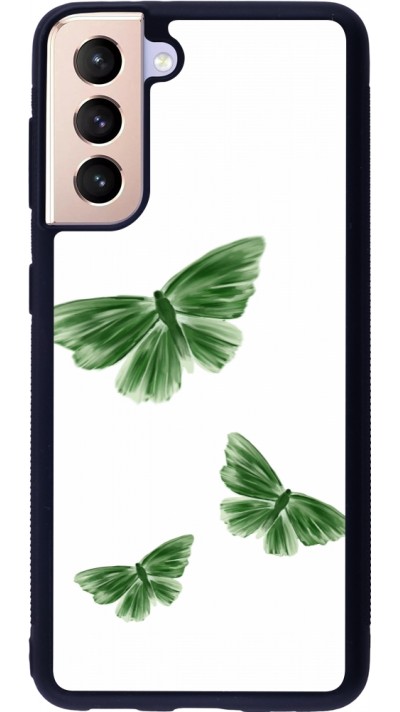 Samsung Galaxy S21 5G Case Hülle - Silikon schwarz Butterflies Spring 2026