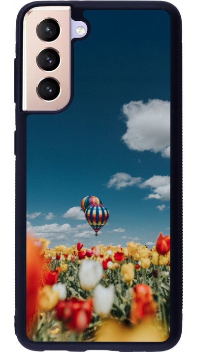 Samsung Galaxy S21 5G Case Hülle - Silikon schwarz Hot air balloon Spring 2026