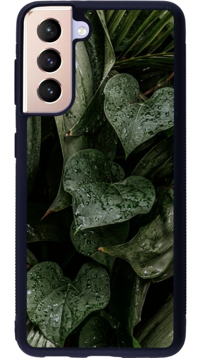 Samsung Galaxy S21 5G Case Hülle - Silikon schwarz Spring 23 fresh plants