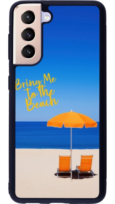 Samsung Galaxy S21 5G Case Hülle - Silikon schwarz Summer 2025 Bring me to the beach