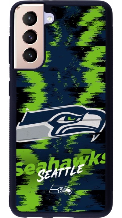 Samsung Galaxy S21 5G Case Hülle - Silikon schwarz Super Bowl 26 Seattle 2