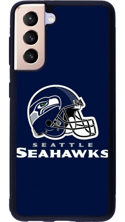Samsung Galaxy S21 5G Case Hülle - Silikon schwarz Super Bowl 26 Seattle 3