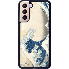 Samsung Galaxy S21 5G Case Hülle - Silikon schwarz Kunstbild - Die große Welle vor Kanagawa - Hokusai