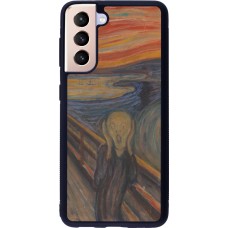 Samsung Galaxy S21 5G Case Hülle - Silikon schwarz Kunstbild - Der Schrei - Edvard Munch