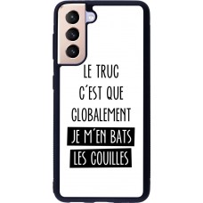 Hülle Samsung Galaxy S21 5G - Silikon schwarz Le truc globalement bats les couilles