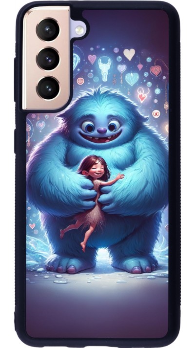 Samsung Galaxy S21 5G Case Hülle - Silikon schwarz Valentin 2024 Flauschige Liebe