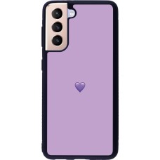 Samsung Galaxy S21 5G Case Hülle - Silikon schwarz Valentine 2023 purpule single heart