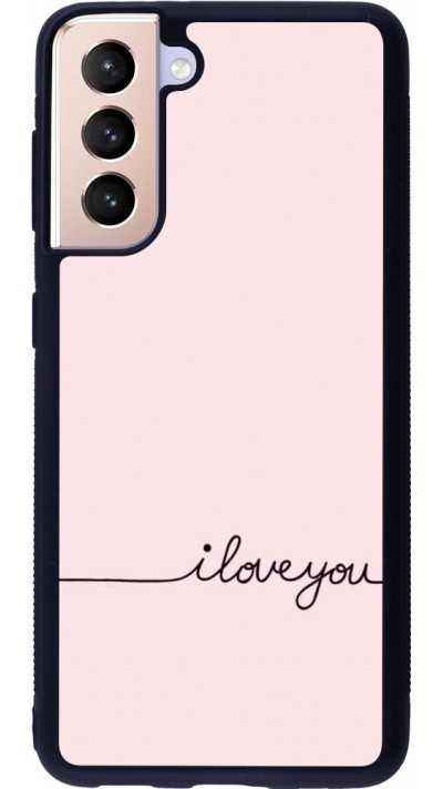 Samsung Galaxy S21 5G Case Hülle - Silikon schwarz Valentine 2023 i love you writing