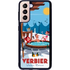 Samsung Galaxy S21 5G Case Hülle - Silikon schwarz Verbier Mountain Jacuzzi