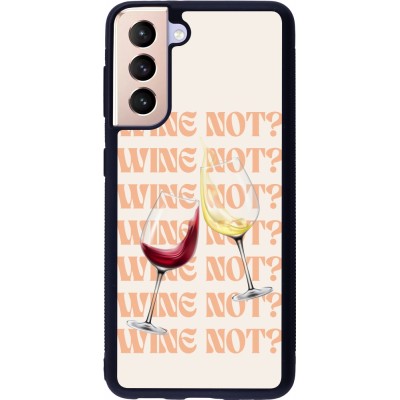 Samsung Galaxy S21 5G Case Hülle - Silikon schwarz Wine not