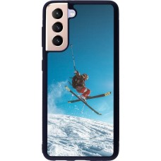 Samsung Galaxy S21 5G Case Hülle - Silikon schwarz Winter 22 Ski Jump