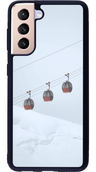 Samsung Galaxy S21 5G Case Hülle - Silikon schwarz Winter 22 ski lift