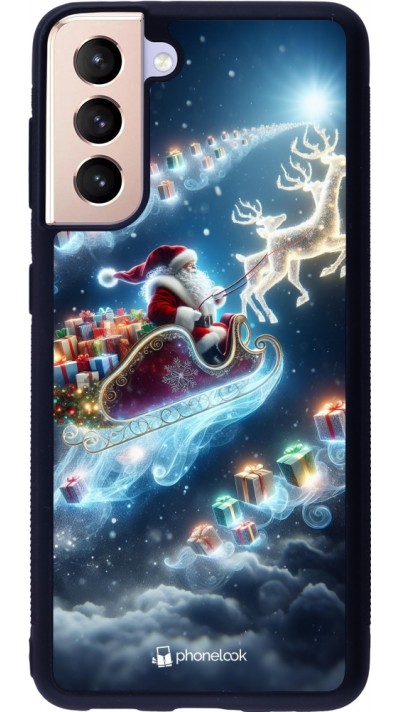 Samsung Galaxy S21 5G Case Hülle - Silikon schwarz Weihnachten 2023 Verzauberter Weihnachtsmann