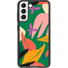Hülle Samsung Galaxy S21 FE 5G - Silikon schwarz Abstract Jungle