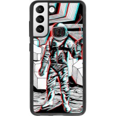 Hülle Samsung Galaxy S21 FE 5G - Silikon schwarz Anaglyph Astronaut