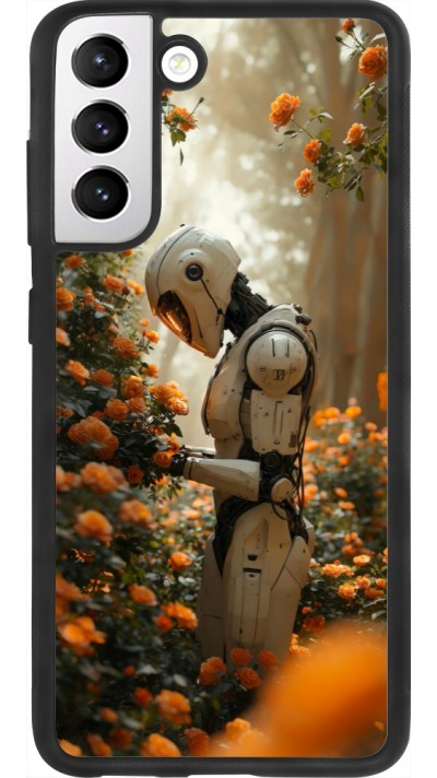 Coque Samsung Galaxy S21 FE 5G - Silicone rigide noir Astronaut flowers 2025