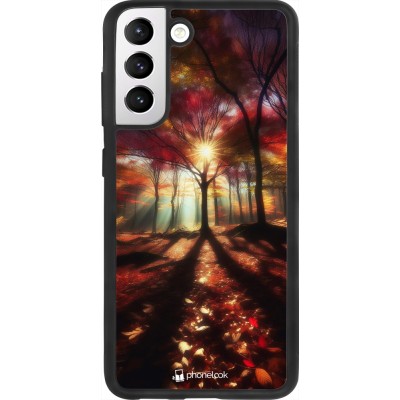 Samsung Galaxy S21 FE 5G Case Hülle - Silikon schwarz Herbstlicher goldener Glanz