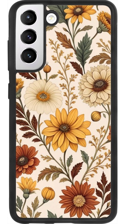Samsung Galaxy S21 FE 5G Case Hülle - Silikon schwarz Autumn 25 Flower pattern