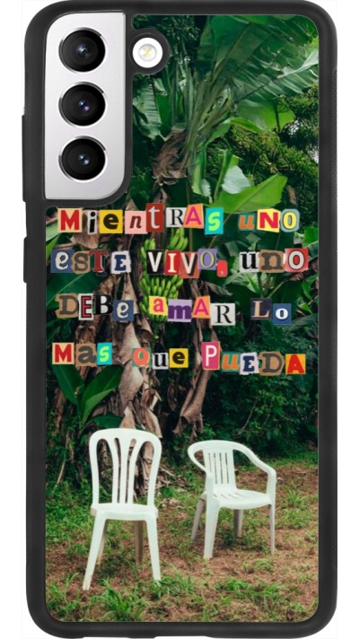 Samsung Galaxy S21 FE 5G Case Hülle - Silikon schwarz Chairs DTMF