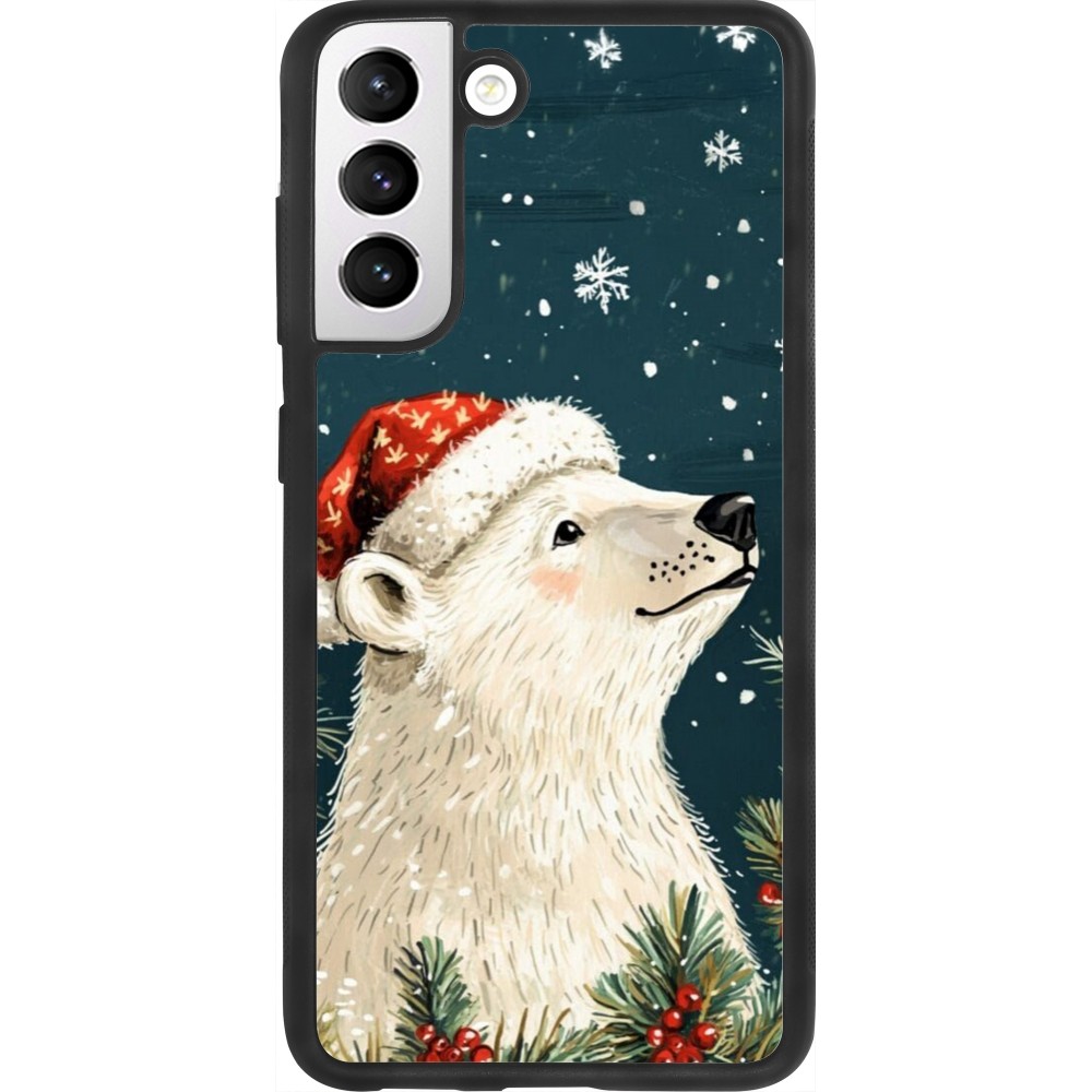 Samsung Galaxy S21 FE 5G Case Hülle - Silikon schwarz Christmas 25 Bear