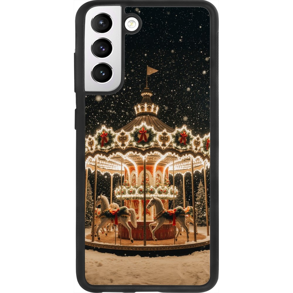 Samsung Galaxy S21 FE 5G Case Hülle - Silikon schwarz Christmas 25 Carousel
