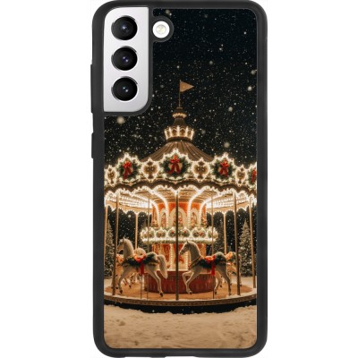 Samsung Galaxy S21 FE 5G Case Hülle - Silikon schwarz Christmas 25 Carousel
