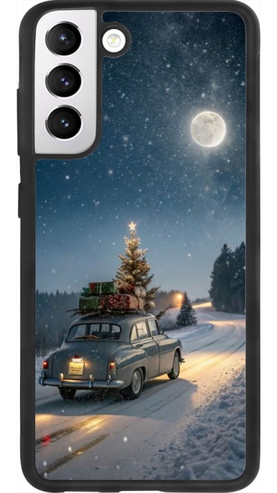 Samsung Galaxy S21 FE 5G Case Hülle - Silikon schwarz Christmas 25 Car with Tree Xmas