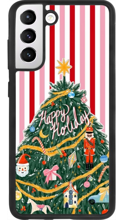 Samsung Galaxy S21 FE 5G Case Hülle - Silikon schwarz Christmas 25 Happy Holiday
