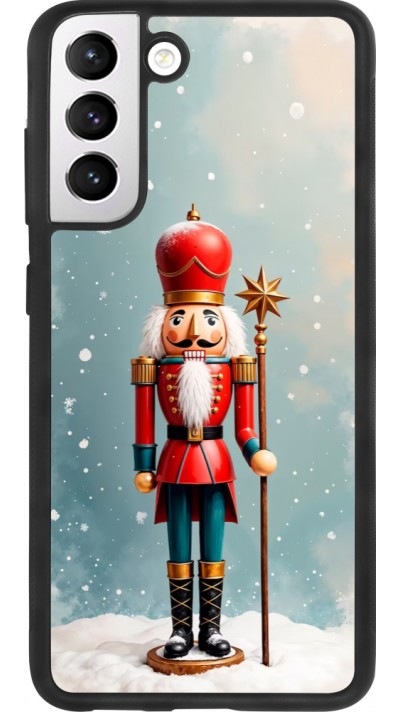 Samsung Galaxy S21 FE 5G Case Hülle - Silikon schwarz Christmas 25 Nutcracker Snow