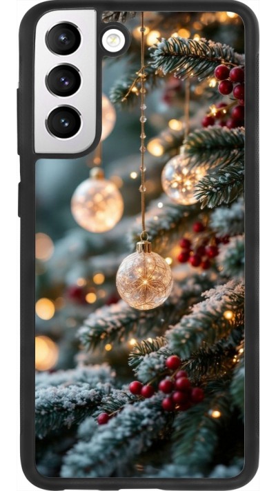Samsung Galaxy S21 FE 5G Case Hülle - Silikon schwarz Christmas 25 Xmas Decorated Tree