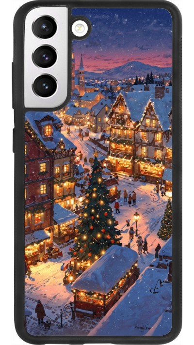 Samsung Galaxy S21 FE 5G Case Hülle - Silikon schwarz Christmas 25 Xmas Village