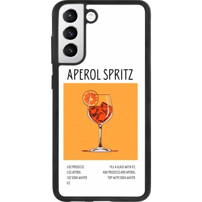 Samsung Galaxy S21 FE 5G Case Hülle - Silikon schwarz Cocktail Rezept Aperol Spritz