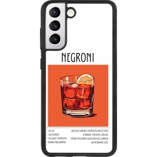Samsung Galaxy S21 FE 5G Case Hülle - Silikon schwarz Cocktail Rezept Negroni
